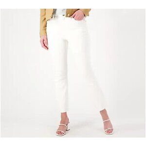 Candace Cameron Bure Petite Pacifc Denim Light Flare Jean,White plus Pet 18